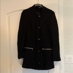 H&M Black Wool Coat - Size 10